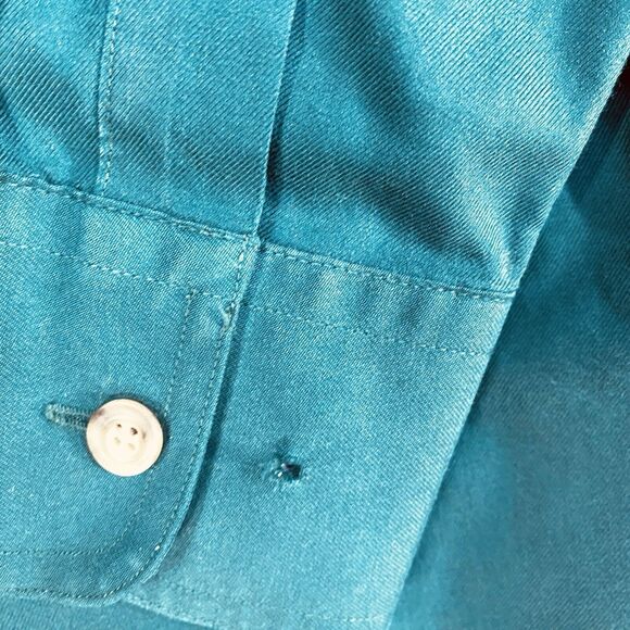 Cabela Shirt Mens Sz M Dark Green Button Up Long Sleeve 100% Cotton Outdoors - Picture 5 of 10